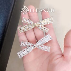 Kẹp tóc nữ Eleanor Accessories kẹp tóc mái đính đá lấp lánh hình chữ X phụ kiện tóc 4431
