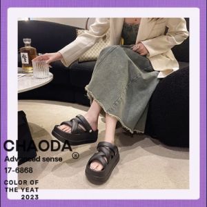 Lishops ใหม่ล่าสุด รองเท้าส้นตึกรัดส้น มาใหม่สายไขว้ทรงสวยๆ 4 สี เบา เกาหลีเวอร์