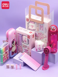 Deli Childrens Stationery Set Gift Box School Supplies for Boys And Girls Primary One Three Birthday Gifts Kindergarten