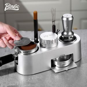 Bincoo ชุดที่อัดกาแฟผงกาแฟแบบกดสามชิ้นทั้งชุดที่เก็บอุปกรณ์ชงกาแฟอิตาลีขนาด51/58มม.