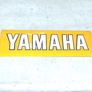 YAMAHA LOGO GENUINE JAPAN FACTORY "YAMAHA" INDIVIDUALIZED LETTER DECAL (STICKER TYPE) (WHITE BASED WITH BLACK OUTLINE) (MOSTLY USED FOR FUEL TANKS - AFTER PAINTING BASE COLOR) (-J68A)