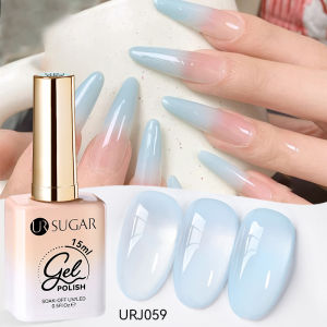 UR SUGAR 15ml Blue Glass ICE Mint Jelly GEL เล็บฤดูใบไม้ผลิฤดูร้อนกึ่งโปร่งใสเล็บ Soak Off LED UV เจล DIY เล็บ