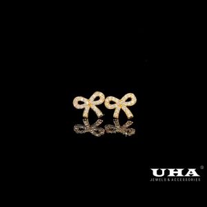 B1462 bông tai nữ đính đá CZ cao cấp sáng lấp lánh siêu xinh