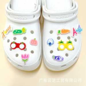 10Pcs Crocs Jibbitz Charms Cartoon Pineapple Strawberry Shoe Flower Decoration Detachable Shoe Buckle for Crocs
