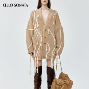 Cello Sonata | Autumn/Winter Irregular Design Medium-Length Knit Wool Sweater