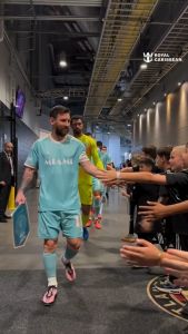 (Vải thun mè) Áo bóng đá CLB Inter Miami xanh kem sân khách 2024/2025 áo bóng đá in tên số theo yêu cầu ĐHL SPORT