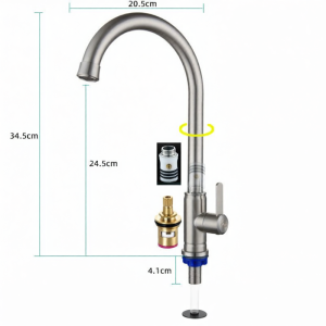 304 Stainless Steel Single Cold Water Tap 1/2 inch