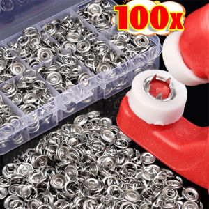 Snaps Buttons Pliers Set DIY Five-claw Buckle Eyelet Punch Snap Fasteners Kit Press Studs for Installing Clothes Bags Buttons