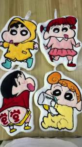 CRAYON SHINCHAN | Kawaii Crayon Shin-Chan Cartoon Cute Hand Towel Water-Absorbent Coral Fleece Kitchen Quick-Drying Shower Room Supplies