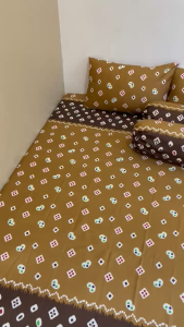 Sprei Motif Jumputan Batik Bestseller Terbaru Berkualitas Premium Set Sarung Bantal Sarung Guling Tali