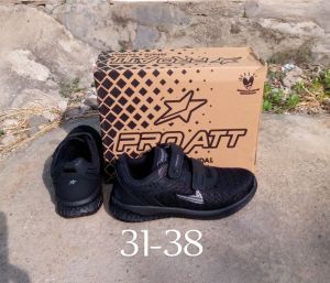 Sepatu Pro Att Anak Sekolah SD laki Prepet Hitam Putih