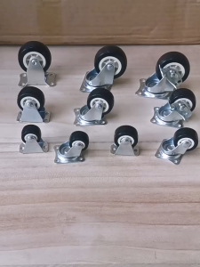 4Pcs/Lot 1-3inch Furniture Caster PVC Red Universal Wheel Swivel Caster Roller Wheel For Platform Trolley Accessory