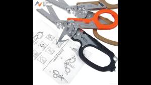Kéo Cắt Vết Thương Bằng Thép Không Gỉ Có Chức Năng Cắt Dây Đai Và Phá Kính Dụng Cụ EDC Gấp Gọn Khẩn Cấp Để Sinh Tồn