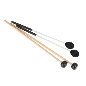IRIN | 4Pcs Marimba Mallets Set with Yarn & Rubber Heads Maple Handle Percussion Mallets for Kids Educational Instruments for Beginners