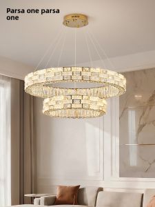 PARSA | Modern Luxury Round Ring Crystal Chandelier