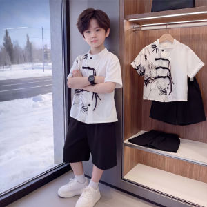Traditional Chinese Style Boys Short Sleeve Set