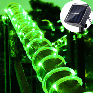 2025 Ramadan Solar Rope Lights Outdoor Blue LED PVC Tube Fairy String Light Garden Halloween and Christmas Wedding Decorations