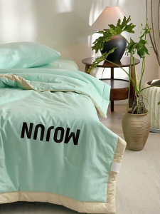 FDM Summer Quilt Blanket 100% Cotton Soft Material Skin Friendly Material Quilt