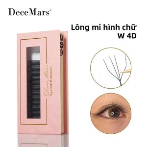 Miếng Nối Mi DeceMars 4D Hình Chữ W Khay 12 Hàng Tóc Tổng Hợp Dùng Trang Điểm Chiều Dài 1cm-1.5cm Bán Từng Mi