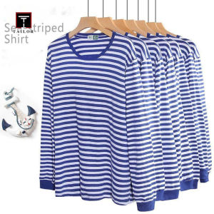 TAILOR New Long Sleeved Telnyashka Mens T-shirts Youth Striped Clothes Mens And Womens Sailor Suit Bottoming Shirts Lovers