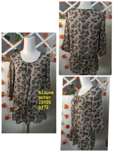 Blouse atasan grey coklat