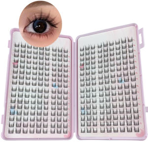 288 Large Eyelashes with Pointed Cat-Eye C-Curl 10-14Mm Eyelashes That Are Natural And Light Without Blinking to Enlarge
