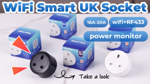 SMATRUL 20A/16A UK Tool Tuya WiFi Socket Outlet Smart Life APP Voice Timer Google Home Amazon Alexa Light Wall Power Monitor SG plug