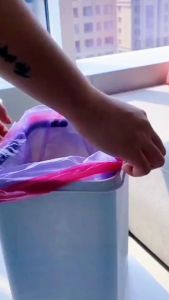 FELC.01 ถุงขยะแบบมีหูผูก 45x50 นาที เนื้อ PE เหนียว นุ่ม หลากสี คละสี ราคาที่สุด