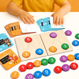 Kids Math Early Education Teaching Aids Wooden Digital Decomposition Arithmetic Montessori Toy Number Cognition Counting Toys