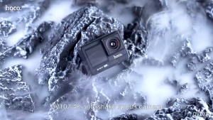 HOCO DV102 กล้องแอคชั่น 4K 30fps / 20MP หน้าจอคู่ กันสั่น 6 แกน กันน้ำลึก 30 เมตร Action Camera