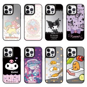 InsTY Twin Stars Lala Couple Mirror Surface Phone Case for  17 pro Max New Model Anti-Fall Cute Cartoon Yellow Brother