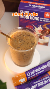 Cà phê Muối Hồng Himalaya hòa tan đậm đà từ Message Coffee đặc sản cafe Huế thơm ngon tiện lợi hộp 10 gói x 18gr