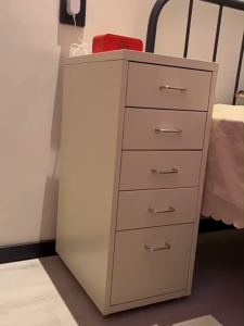 Locking Steel Cabinet 3/5/6L Office Metal Cabinet Bedroom Filing Cabinet Removable Heavy Duty Storage Cabinet with Drawers