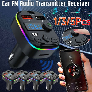 ANENG | 1/3/5PCS Car FM Audio Transmitter Receiver Bluetooth 5.3 MP3 Player Adapter Support TF Card U Disk Car Charger Car Electronics