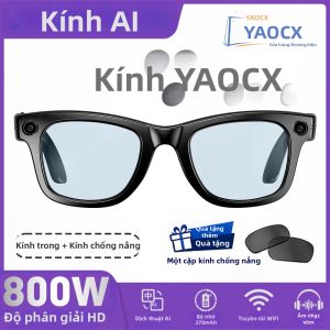 Kính Thông Minh Camera HD 8MP Nhận Diện Đối Tượng Bằng AI Hỏi Đáp Thông Minh AI Dịch Thuật AI Tương Thích Bluetooth Cho Android & iOS