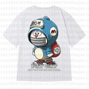 52TOYS | 90-4XL Men T-Shirt Oversized Loose Fashion American Vintage Mask Kitty Cotton T-Shirt Simple Casual Tops Summer Loversclothes