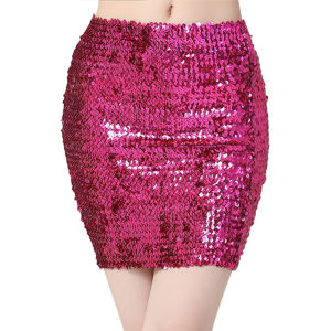 High Waist Sequin Buttock Skirt for Women High Waist Sequin Sheath Skirt