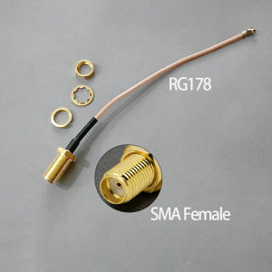 1PC SMA Female Bulkhead to Micro RF Connector RG178 1.13mm 15cm WiFi Antenna Pigtail Extension Cable