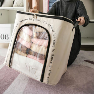 Foldable Cloth Art Storage Box Seasonal Clothes And Quilt Organizer Large Capacity Household Storage Solution by Miridedu