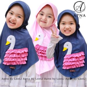 SALE !! Hijab Anak Angsa 3D Murah / Jilbab TK SD Terbaru 2023 / Kerudung Instan Anak Perempuan / Bergo Instant Jersey Daily Cewek Usia 2-8 Tahun