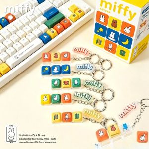 Kawaii Miffy Genuine Pressable Keycap Series Keycaps Can Be Replaced with A New Keyboard Decoration Cartoon Cute Gift Toy