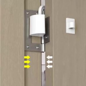 2-Pack 360° Rotating Door Stopper Anti-Pinch Safety Device for Doors Wall-Mounted White & Metal Finish Easy Install