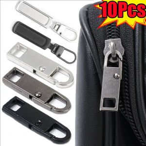 10Pcs Detachable Zipper Pulls Zinc Alloy Replacement Zipper Puller Tabs Metal Zipper Pull Zipper Handle for Luggage Clothing Backpacks Boots Purse