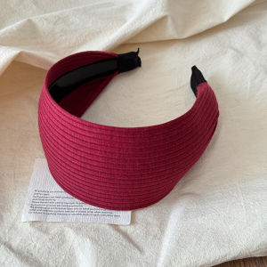 Yi Meng Ling Retro Knitted Hairband Womens High Hairline Anti-Slip Toothed Face Washing Hair Accessory Fashionable Korean Style