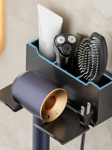 Giá Để Máy Sấy Tóc Gắn Tường Phòng Tắm Giá Để Đồ Dùng Cá Nhân Bằng Nhựa Không Cần Đục Lỗ Giá Để Đồ Dùng Vệ Sinh Cá Nhân