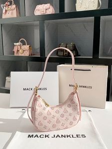 2023 baru tas wanita denim retro tas bahu jinjing half moon underarmTas VintageTas EleganTas Pesta BAO094