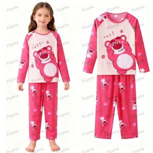 Girls Stitch Pajamas Sets Children Homewear Long Sleeved 2pcs Boys Pyjamas Nightwear Disney Kids Clothing Suits Christmas Gifts