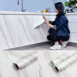 40Cm Đá Cẩm Thạch PVC Tự Dính Dán Tường Chống Thấm Nước Chống Dầu Cho Tủ Bếp Trang Trí Phòng Khách Giấy Dán Tường Chống Nấm Mốc
