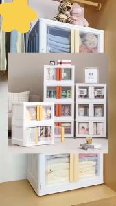 กล่องเก็บของพับเก็บได้ สีพร้อมฝาปิด ลังพลาสติกพับเก็บได้ กล่องเก็บของอเนกประสงค์ กล่องพลาสติก