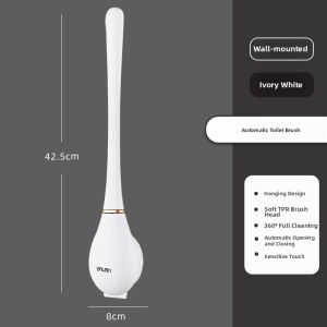 Upgrade All-angle Wall-mounted Silicone Toilet Cleaning Brush